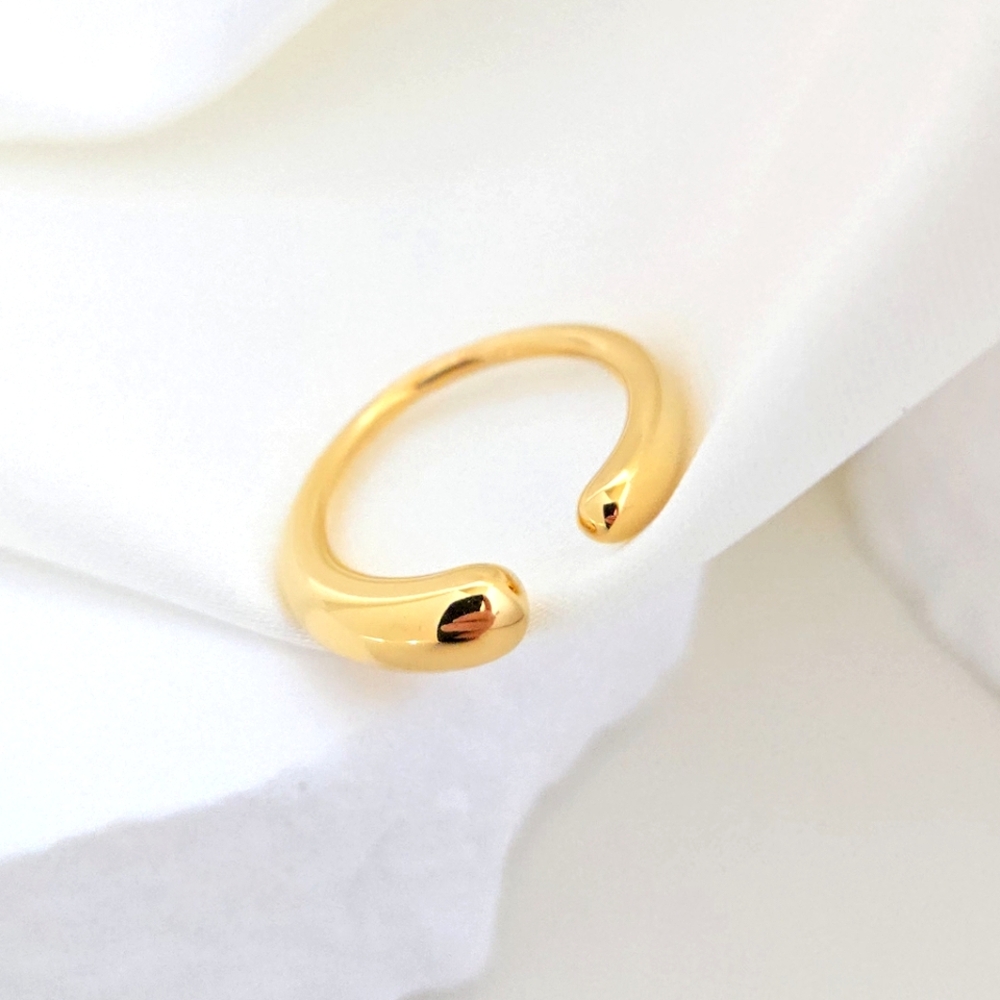 Gold Adjustable Open Ring
